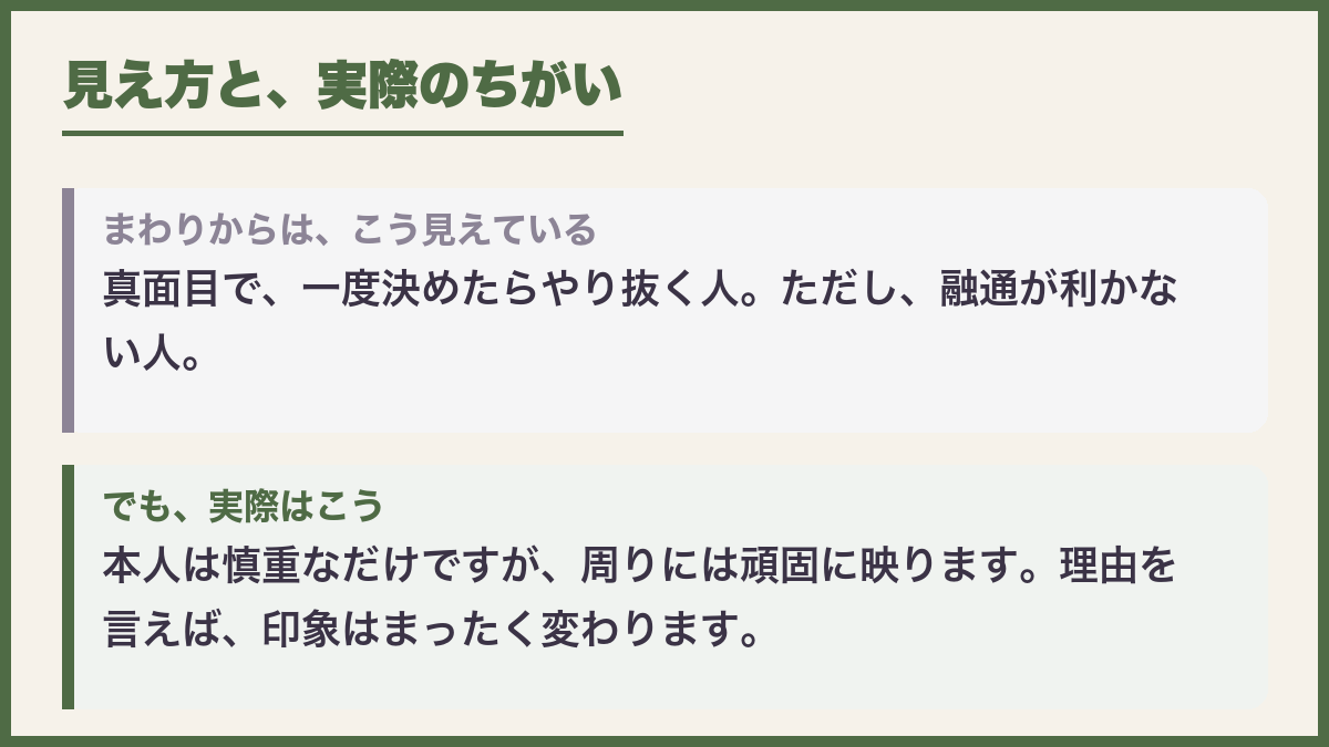 見え方と実際のちがい